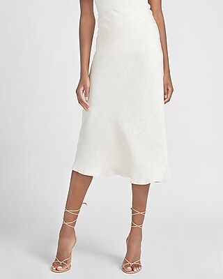 High Waisted Snakeskin Slip Skirt | Express