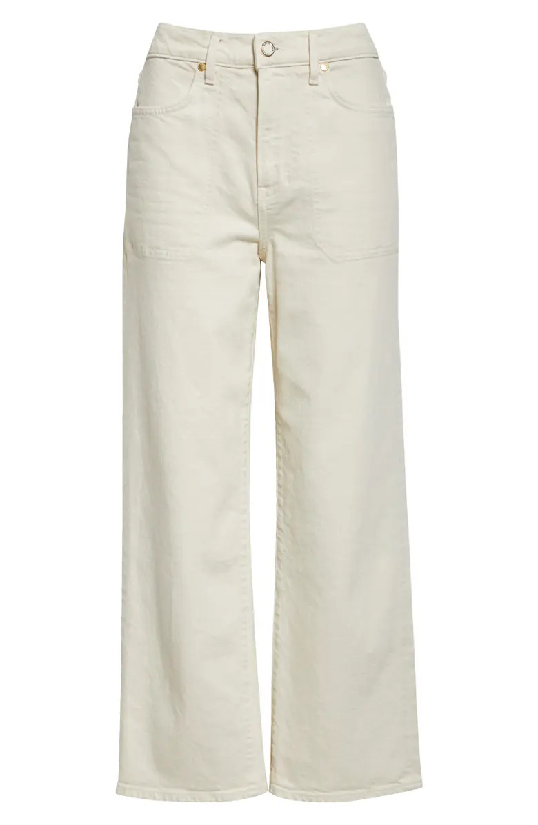 Veronica Beard Crosbie High Waist Crop Wide Leg Jeans | Nordstrom | Nordstrom