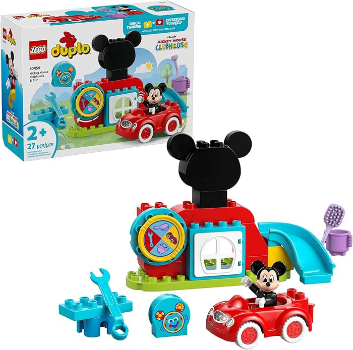 LEGO DUPLO Disney Mickey Mouse Clubhouse & Car Building Kit | Amazon (US)