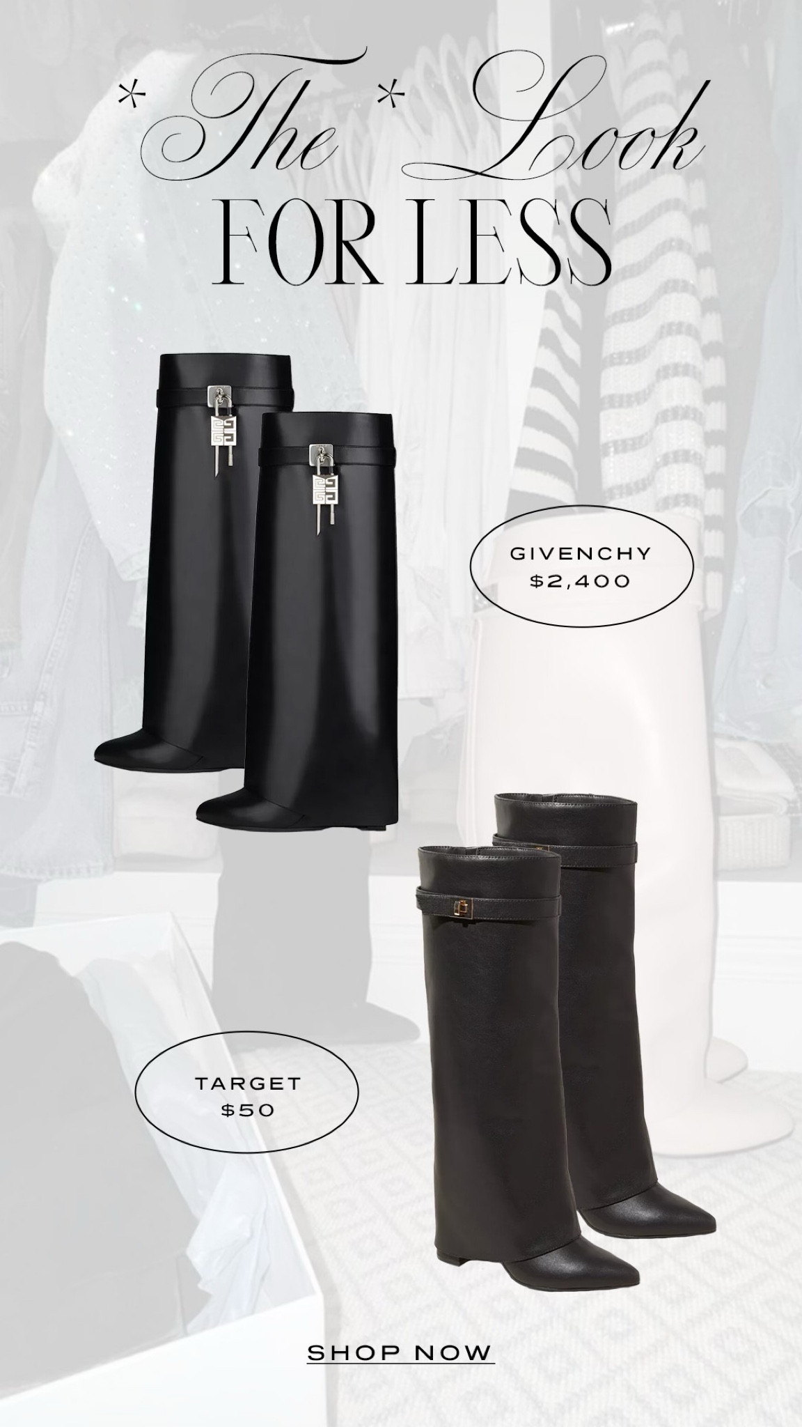 My jaw dropped when I saw these boots at Target. A true look for less and I had to share!