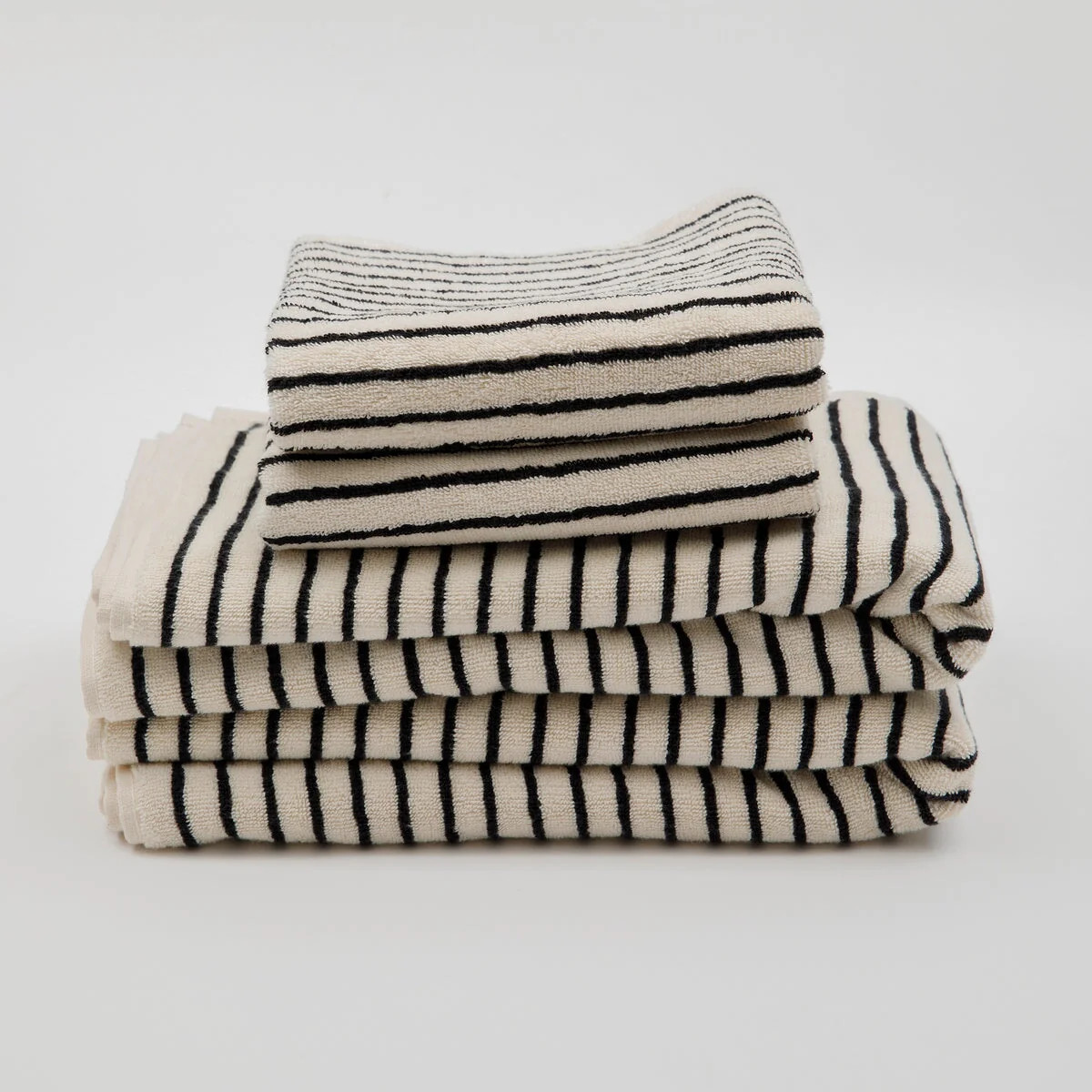 Melika Turkish Cotton Striped Terry Towel | The Loomia