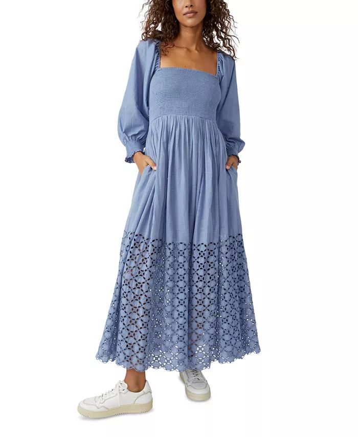 Free People Women's Perfect Storm Smocked Maxi Dress - Macy's | Macy's