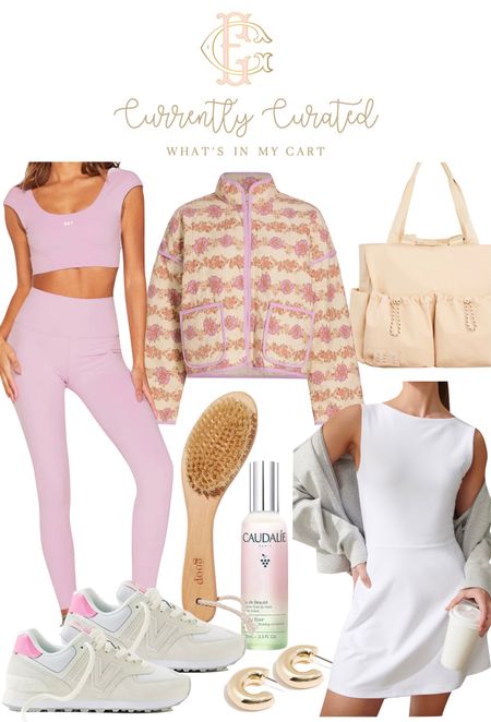 In my cart 🤍 

Pilates set, active dress, printed quilted jacket, dry brush, and New Balance tennis shoes

#LTKU #LTKbeauty #LTKfitness