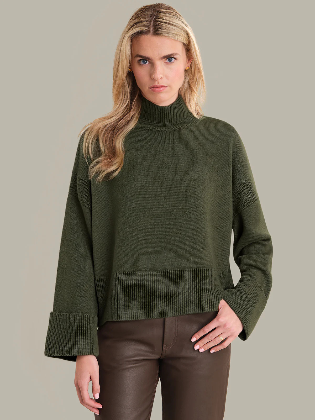 Hazel: Cotton Turtleneck Sweater | 525 America