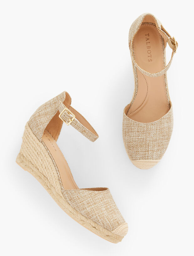 Lyndsay Espadrille Wedges - Linen | Talbots
