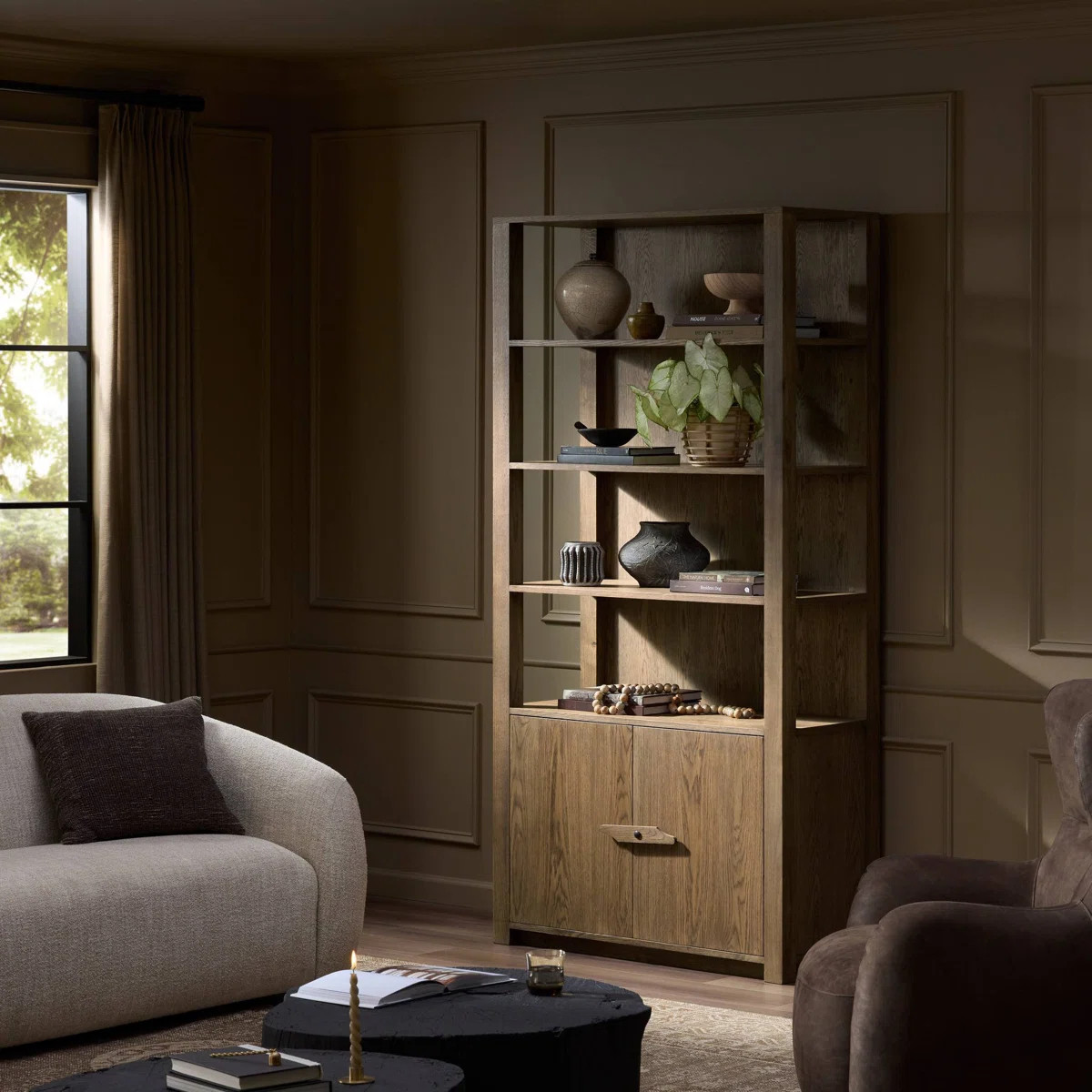 Hardyal Bookcase-Warm Natural Oak | Wayfair North America