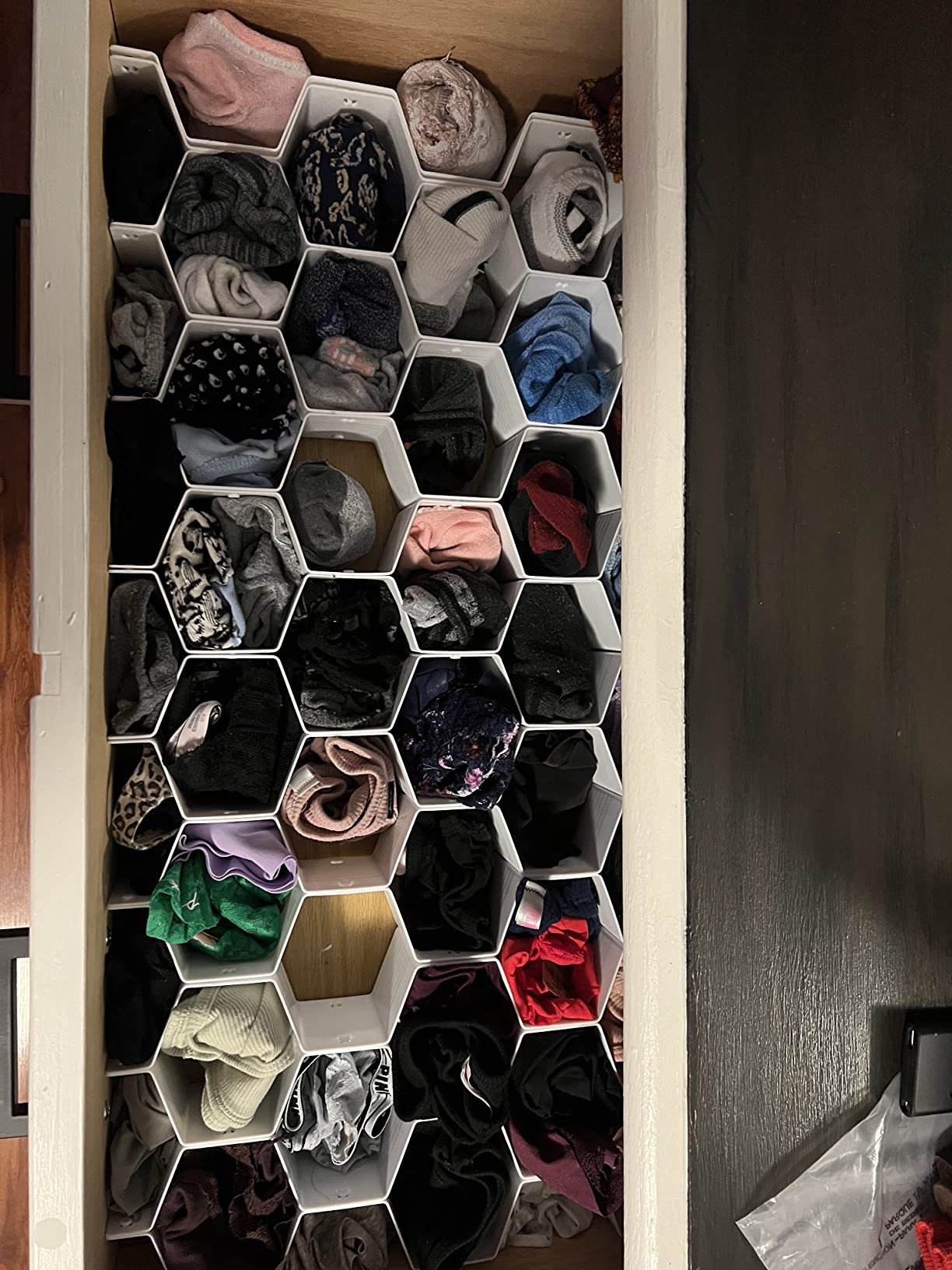 Whitmor 6025-3928 Honeycomb Drawer Organizer, 1 Count (Pack of 1), White | Amazon (US)