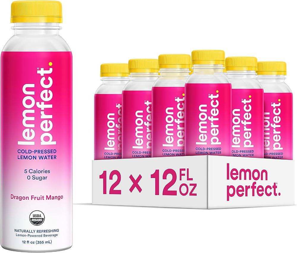 Lemon Perfect, Organic Cold-Pressed Lemon Water, Squeezed from Real Fruit, Flavored Water, Sugar-... | Amazon (US)