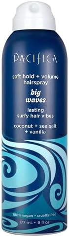 Pacifica Beauty Big Waves Coconut, Vanilla & Sea Salt Hairspray, Soft Hold Texture Spray for Wavy... | Amazon (US)