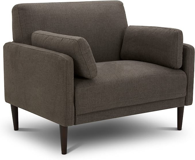 CHITA Modern Single Sofa Chair for Living Room, Fabric Small Sofa Armchair with 2 Pillows and Sol... | Amazon (US)