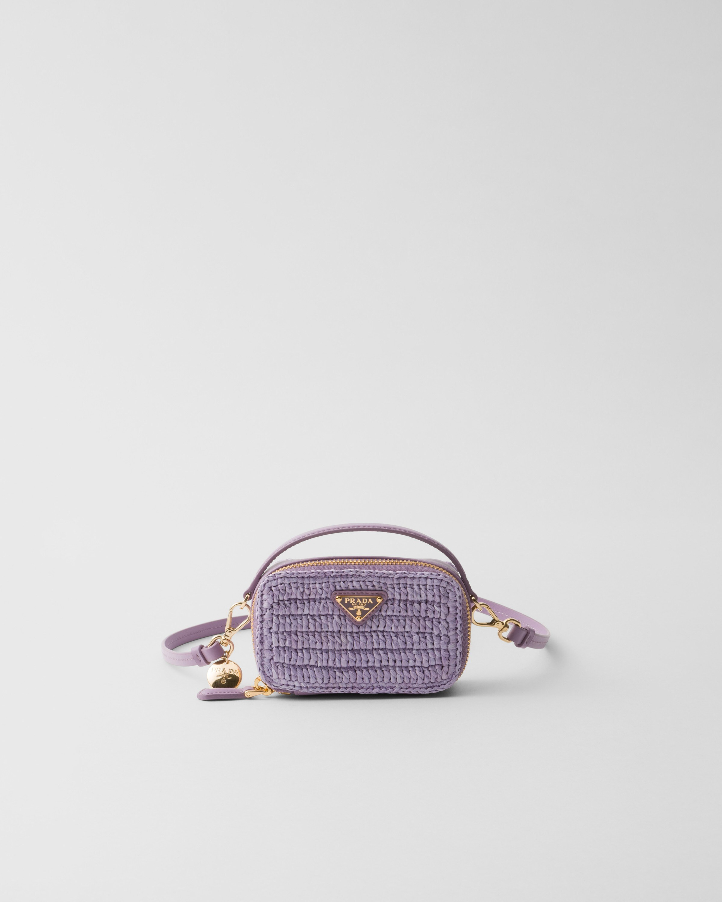 Crochet and leather mini-pouch | Prada US