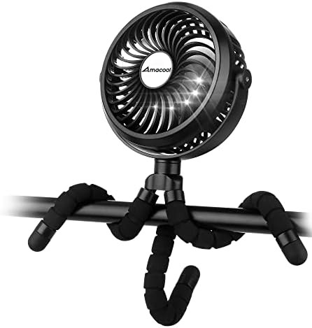 AMACOOL Battery Operated Stroller Fan, Baby Travel Essentials for Beach Disney, Newborn Boy & Gir... | Amazon (US)
