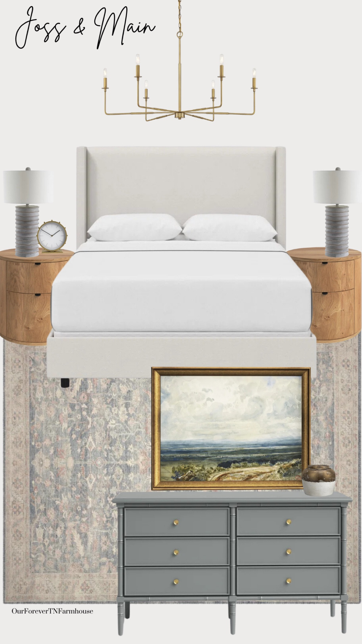 Joss & Main bedroom inspiration. Dresser, upholstered, bed lamps, nightstands, artwork, and more.

#LTKhome