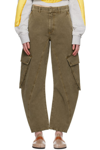 JW Anderson - Khaki Twisted Trousers | SSENSE