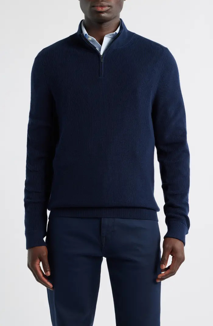 Cotton & Cashmere Quarter Zip Sweater | Nordstrom
