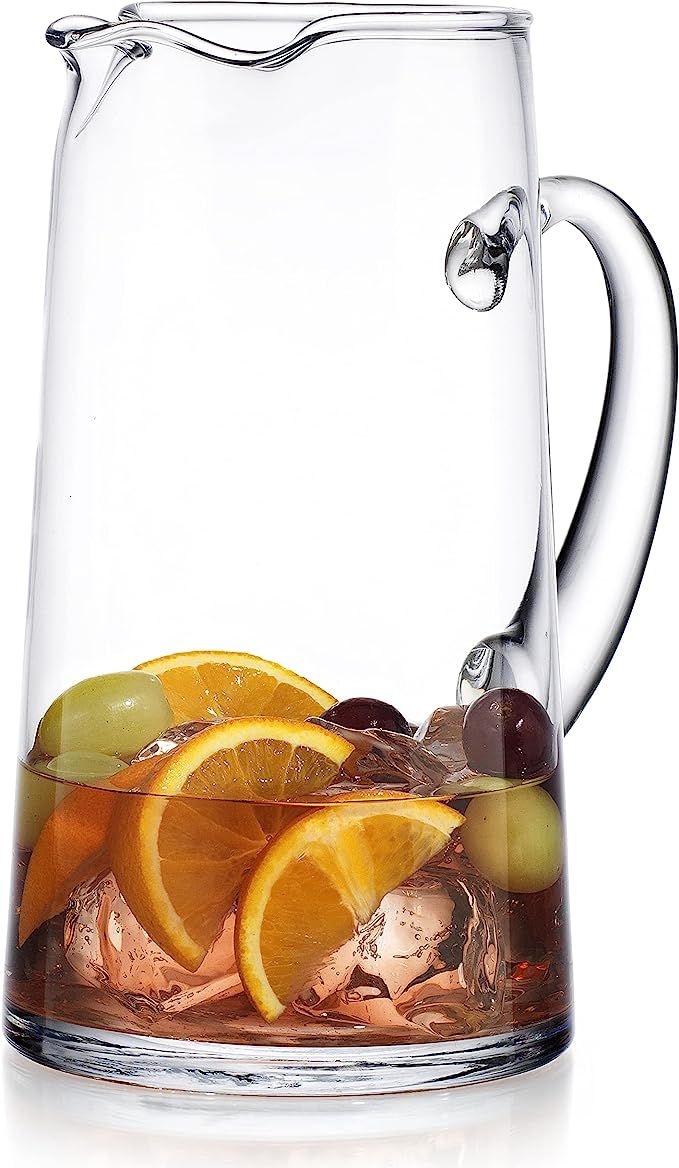 Glass Water Pitcher with Spout – Elegant Serving Carafe for Water, Juice, Sangria, Lemonade, an... | Amazon (US)