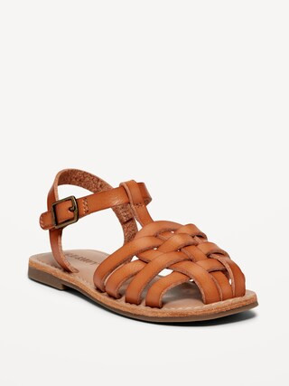 Faux-Leather Fisherman Sandals for Toddler Girls | Old Navy (US)