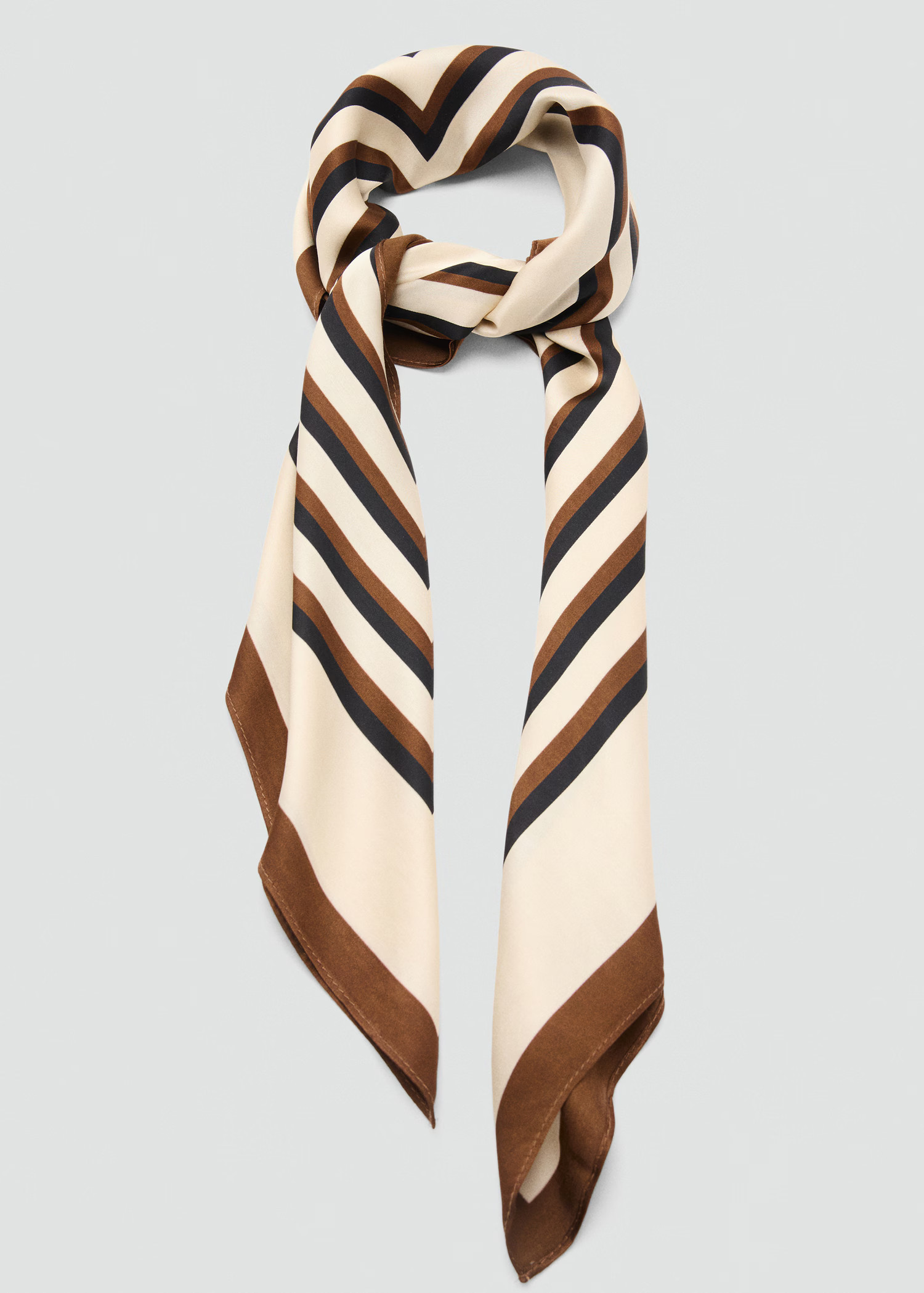 Geometric stripe-print scarf - Women | MANGO United Kingdom | MANGO (UK)