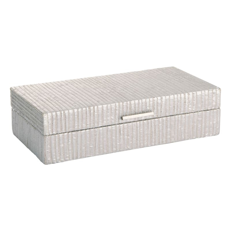 Laila Ali Metallic Seagrass Decorative Box, Medium | At Home
