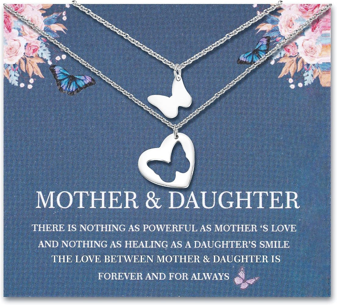Tarsus Mother Daughter Matching Butterfly Necklace Set for 2/3Pcs, Meaningful Mothers Day Christm... | Amazon (US)