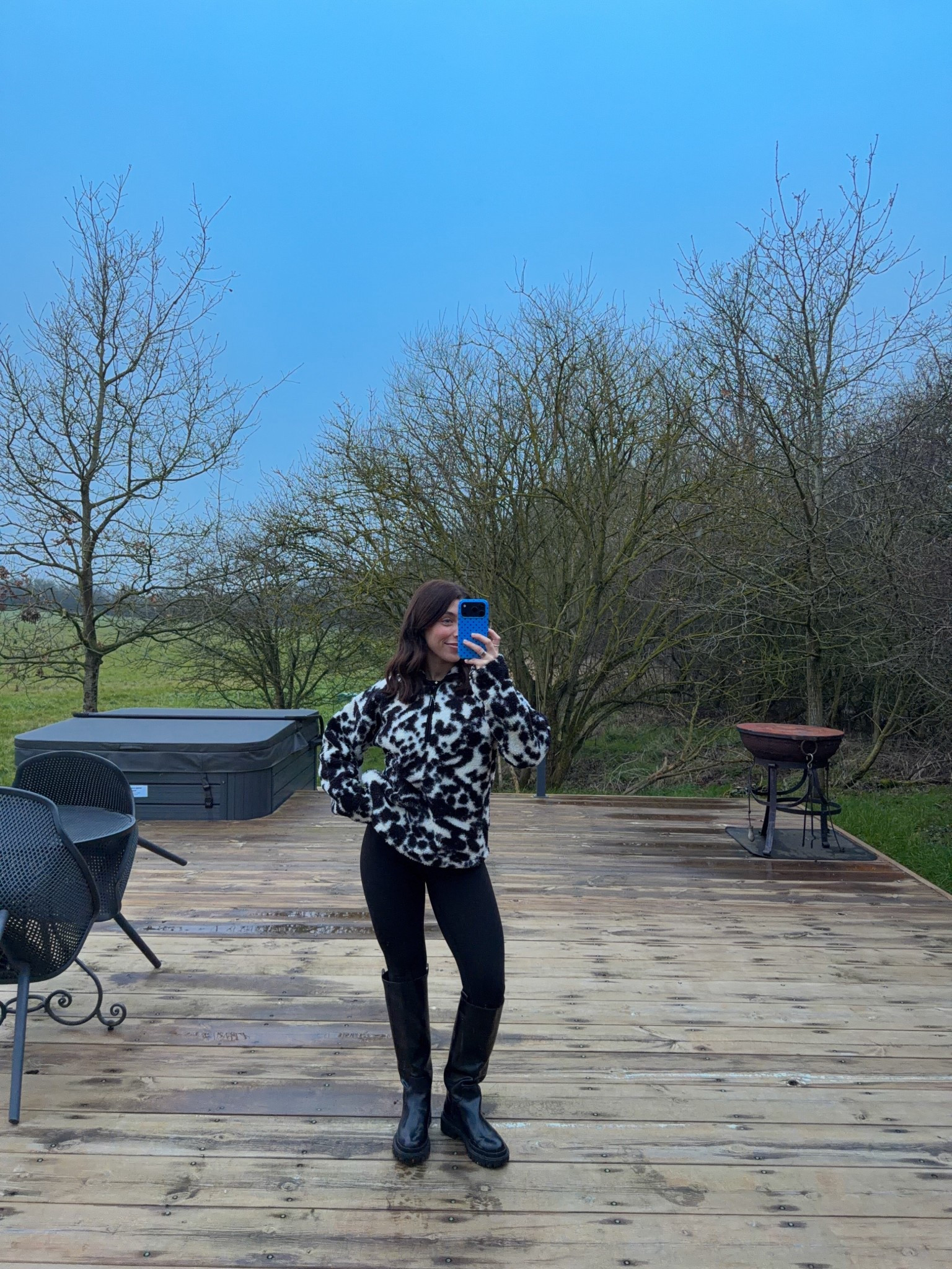 Winter outfit, fleece, winter walks, boots, knee high boots, welly boots, wellie, black boots, leggings, warm, cosy, outfits, outfit, petite, style, casual, H&M, tu clothing, Adanola 

#LTKuk #LTKpetite #LTKwinter