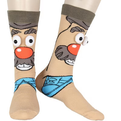 Toy Story Mr Potato Head Men's 3D Eyes Character Knit Crew Sock Shoe Size 6-12 | Target