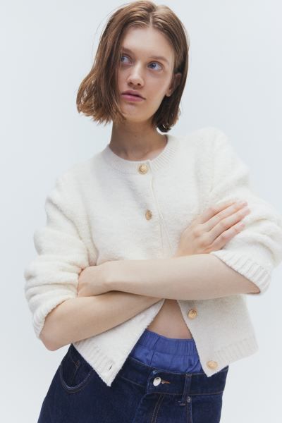 Textured-knit cardigan | H&M (UK, MY, IN, SG, PH, TW, HK)