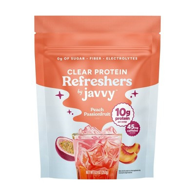 Javvy Passionfruit Peach Clear Protein Refreshers - 8.9oz | Target