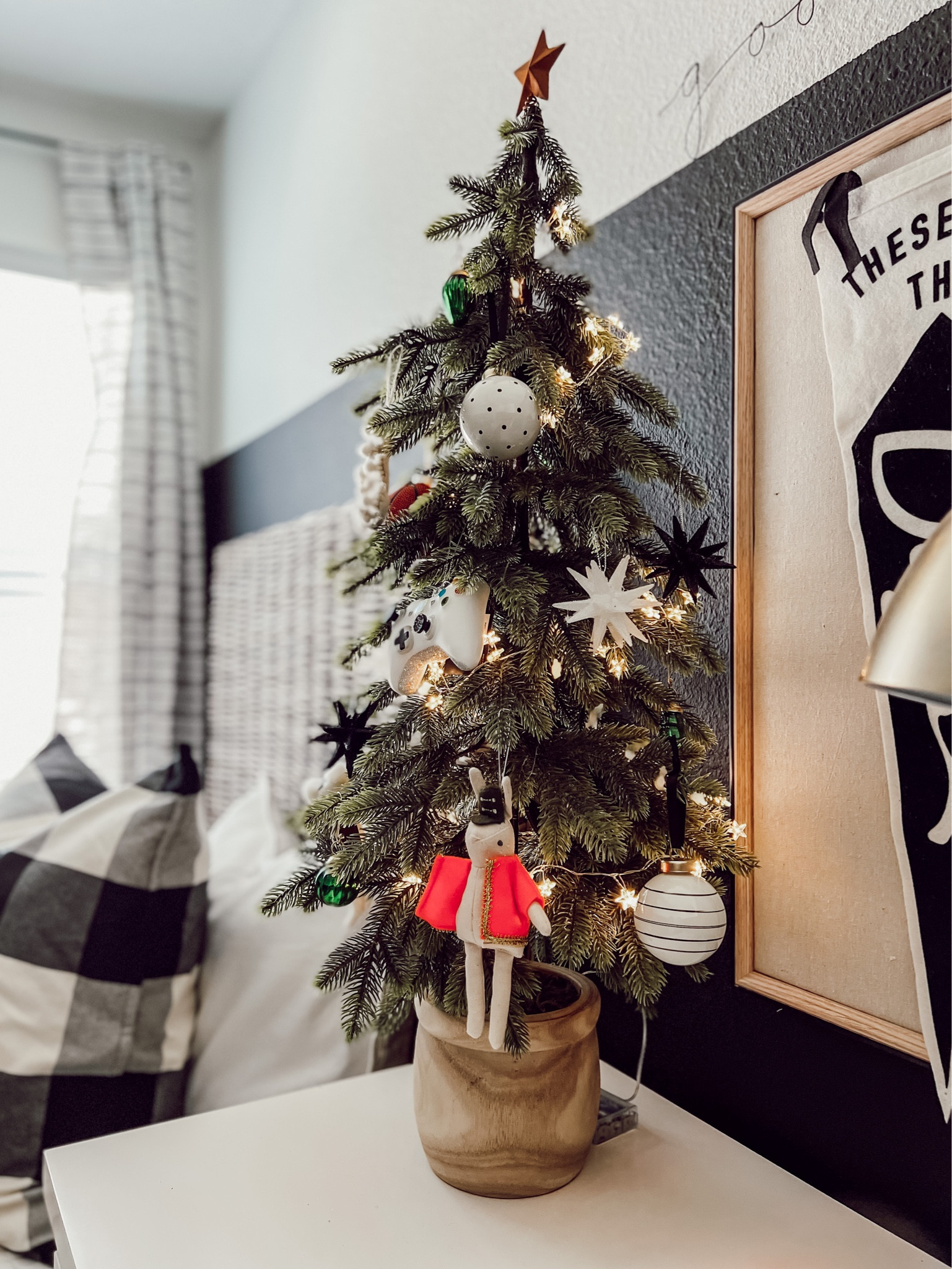 Mini tree in my sons room. #Christmas #holidaydecor #christmasdecor #kidsroom #christmaskidsdecor 

#LTKHoliday #LTKhome #LTKkids