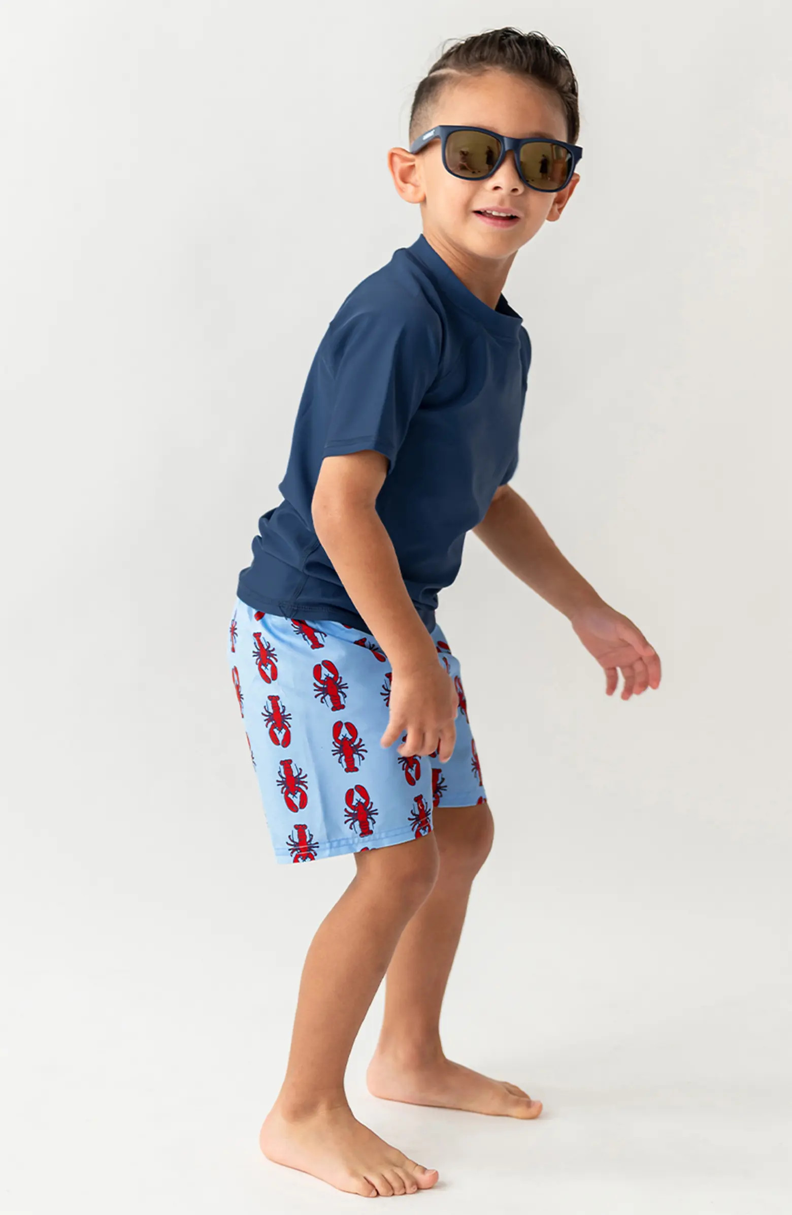 Kids' My Little Lobster Print Swim Trunks | Nordstrom