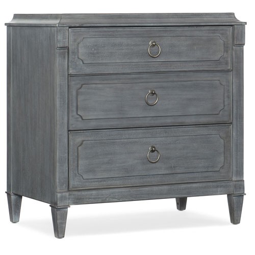 Hooker Furniture Hamilton Gray Three Drawer Nightstand | Bellacor | Bellacor