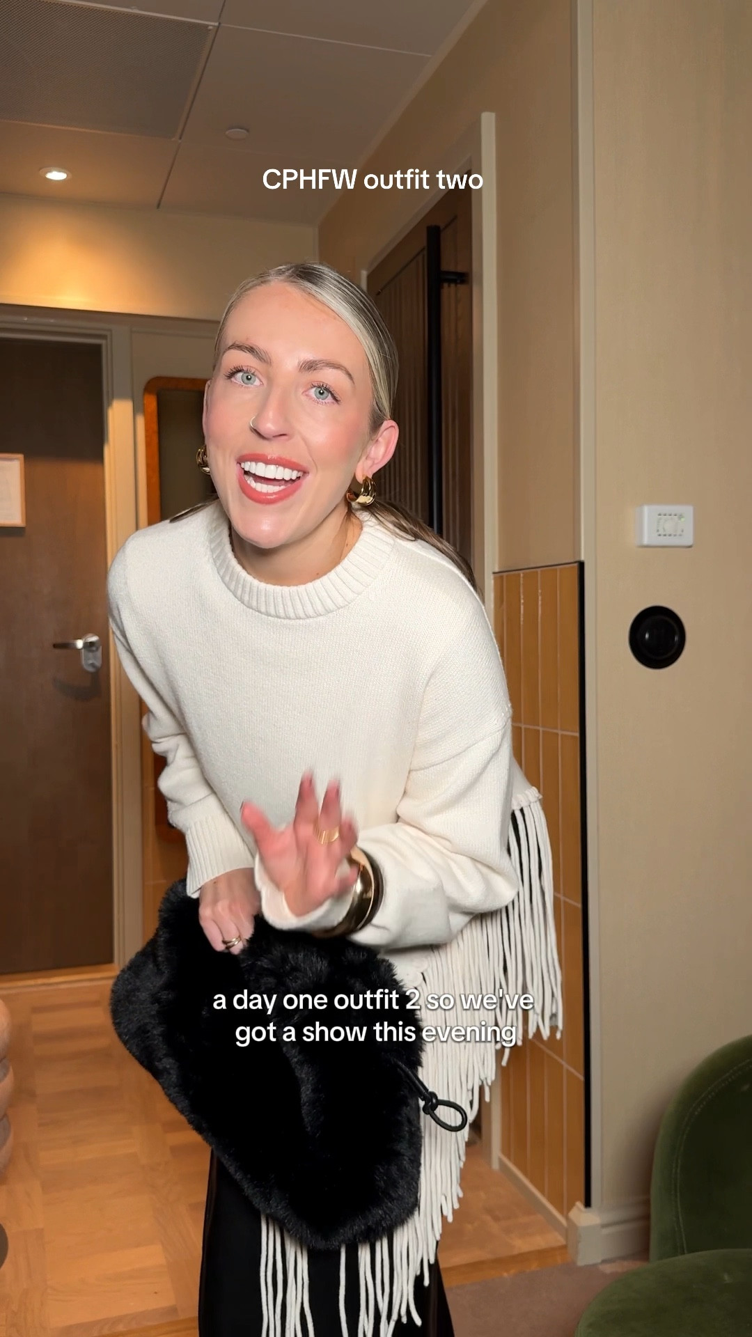 Last nights look for a show 🤍 #cphfw 

Tasseled jumper, leather skirt, ankle boots, clutch bag 

#LTKFashionMonth #LTKuk #LTKstyletip