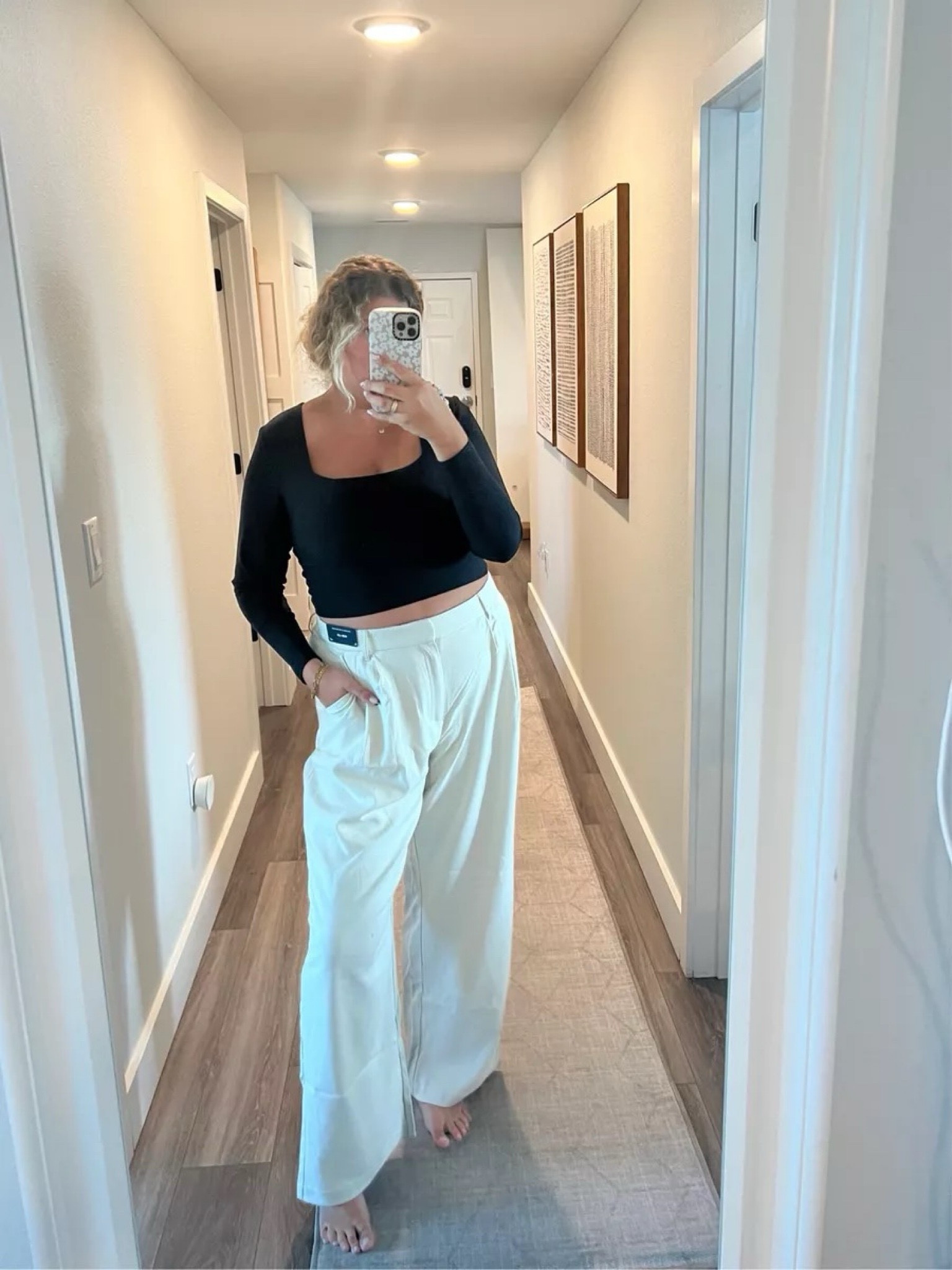Love a great tailored trouser with a fitted cropped top! Hollister tailored trouser, square neck cropped fitted top, spring outfit, date night outfit, casual spring outfit, midsize outfit, work outfit, travel outfit, resort wearr 

 #LTKSeasonal #LTKU #LTKMidsize