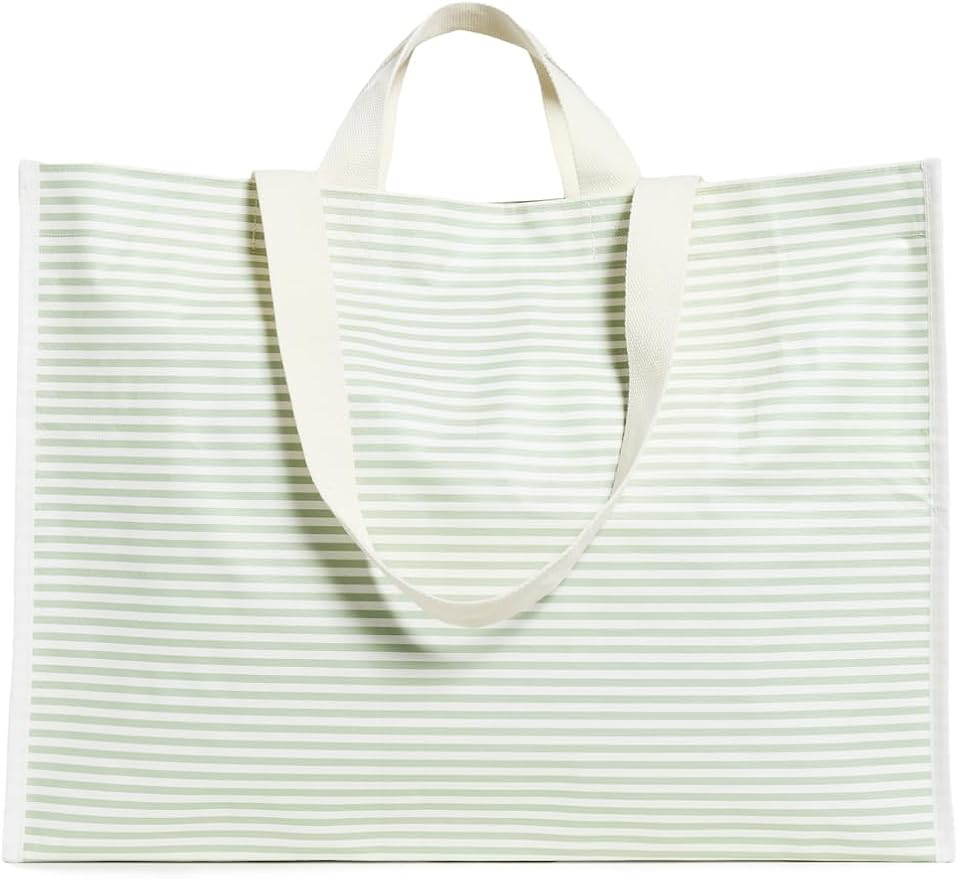 SunnyLife Women's Carryall Beach Bag, Sage Stripe, One size | Amazon (US)