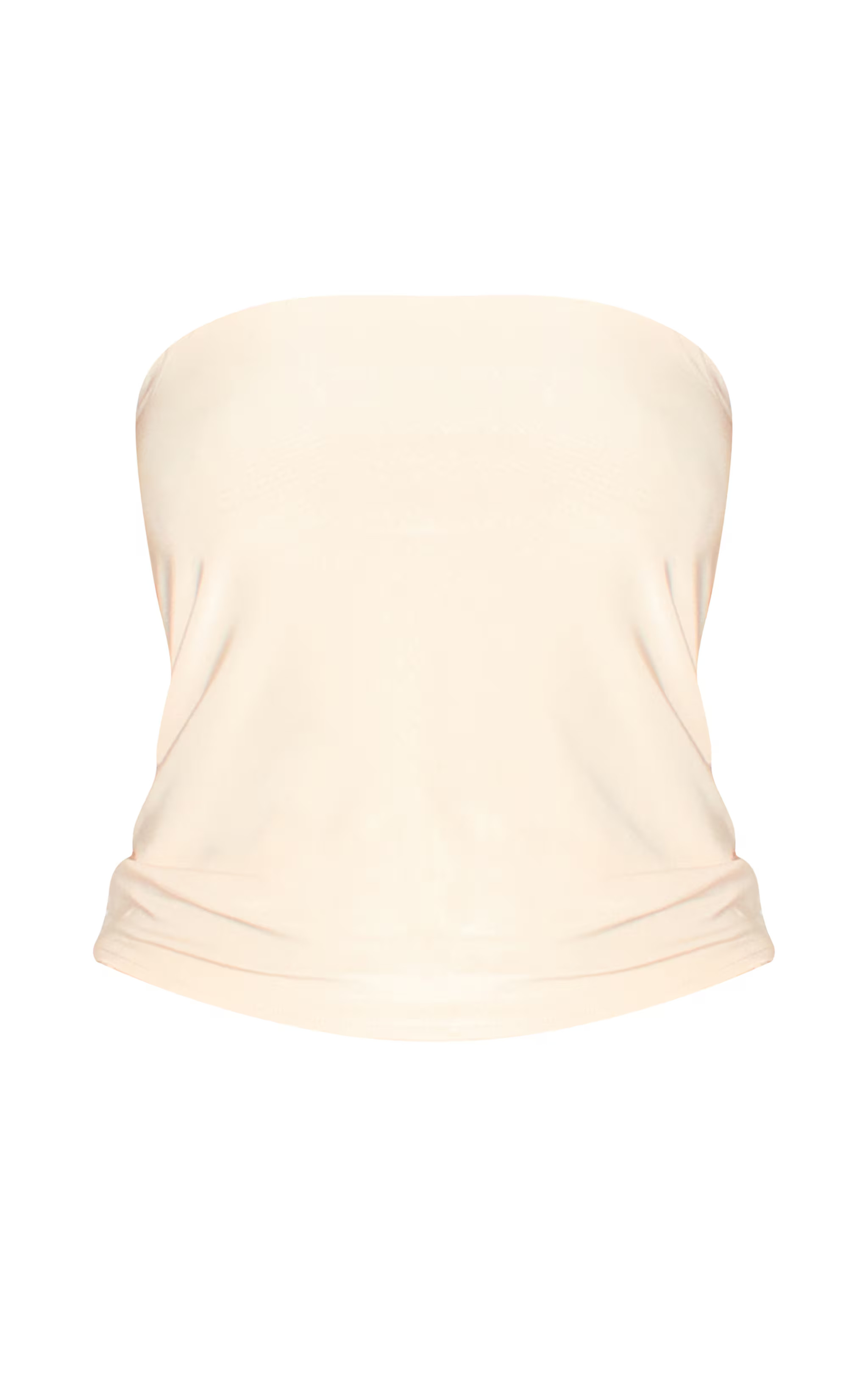 Butter Yellow Double Layer Slinky Bandeau Top | PrettyLittleThing US