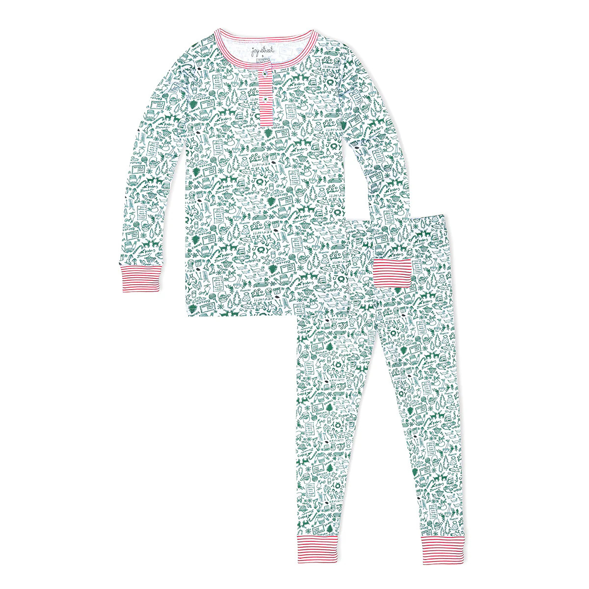 North Pole Two Piece Henley Pajamas - NEW FIT | Joy Street Kids LLC