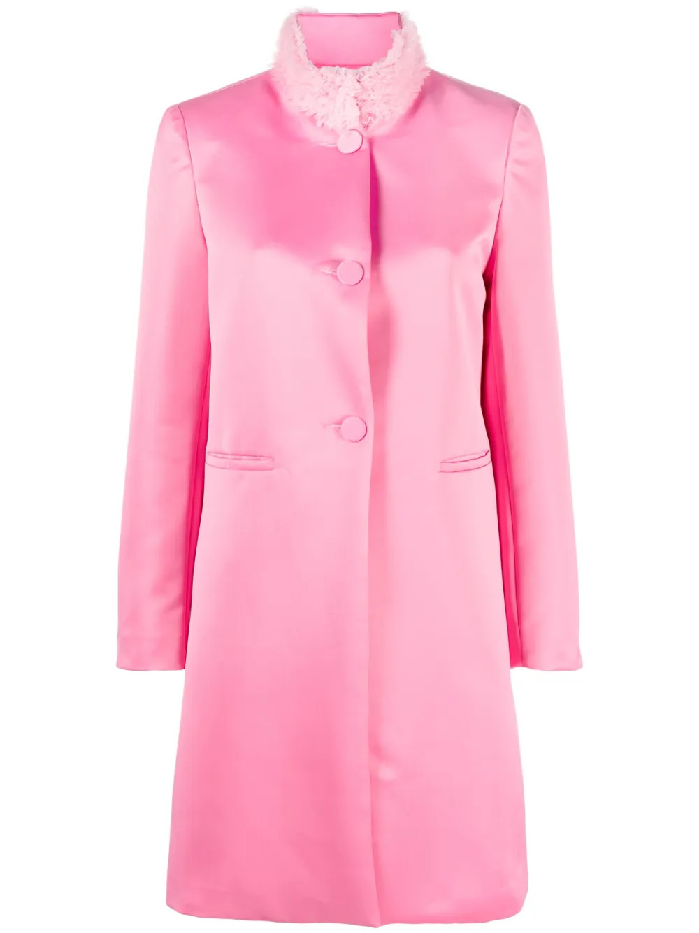 Viktor & Rolf ruffled-neck single-breasted Coat - Farfetch | Farfetch Global