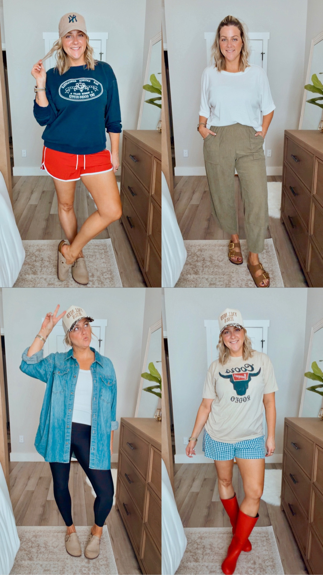 Packing for a farm weekend and somehow still trying to look cute 🤠
Comfy layers, easy outfits, and boots ready for whatever farm chaos my sister has planned.

#momstyle #casualmomstyle #over40style #everydayoutfits #weekendstyle

#LTKdayinmylife #LTKmomlife #LTKOver40