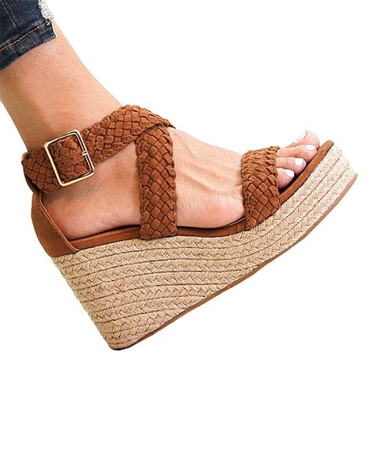 Mata Shoes Women's Sandals TAN - Tan Spring Wedge Sandal - Women | Zulily