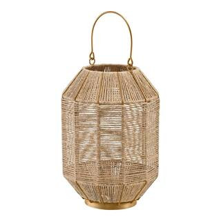 Hampton Bay Gold Metal/Rope Lantern DC23-37035 - The Home Depot | The Home Depot