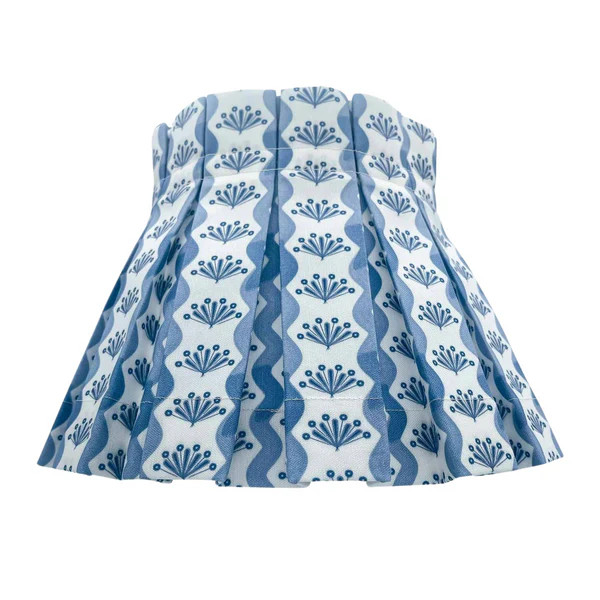 Baby Riviera Classic Box Pleat Lampshade in Pacific Blue | Society Social