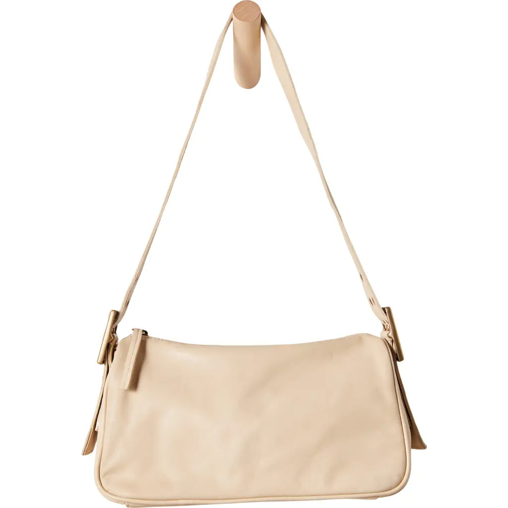 Free People Army Candy Leather Baguette Bag in Sand Dollar at Nordstrom | Nordstrom