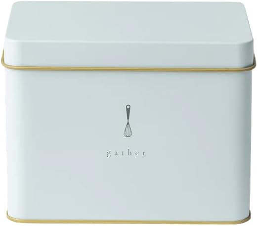 PPP Recipe Tin in Blue | Classic and Neutral | Includes 25 Blank Recipe Cards | Gold Metallic Int... | Amazon (US)