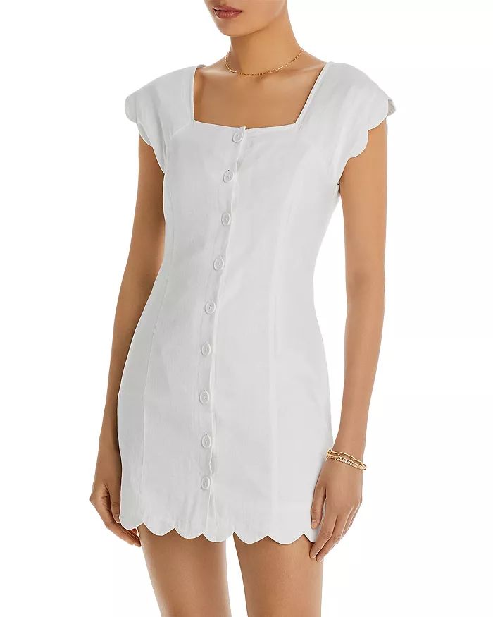 Scalloped Cap Sleeve Dress - 100% Exclusive | Bloomingdale's (US)