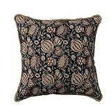 Creative Co-Op Cotton Throw Embroidered Pattern, Fringe, and Chambray Back, Multicolor Pillow Cov... | Amazon (US)