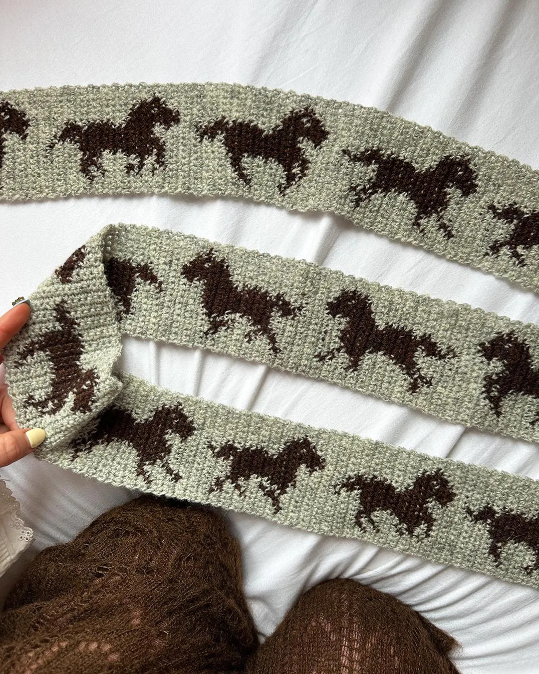 Horses Scarf Crochet Pattern | Beginner Level Tapestry Project - Etsy | Etsy (US)