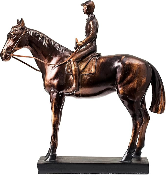 Lukitas Horse Rider Statues and Sculptures, Horse Racing Figurine Home Decor, Equestrian Gift for... | Amazon (US)