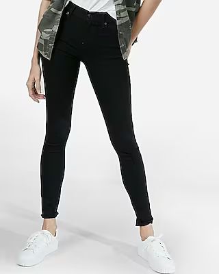 Mid Rise Black Skinny Jeans | Express