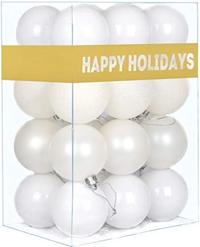 GameXcel 24Pcs Christmas Balls Ornaments for Xmas Tree - Shatterproof Christmas Tree Decorations ... | Amazon (US)
