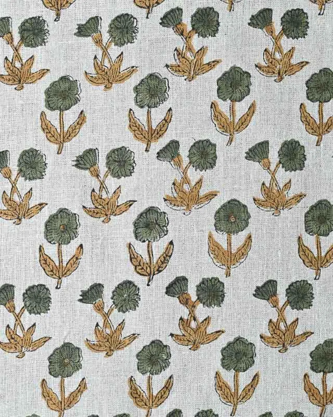 Block Print Linen Fabric by Yard | 58" Wide Designer Heavy Linen | Farmhouse Home Decor Pillow, C... | Etsy (US)